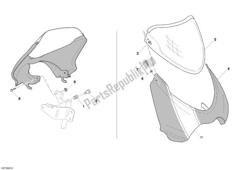 Tutte le parti per il Cuffia del Ducati Monster S4 RS USA 1000 2006